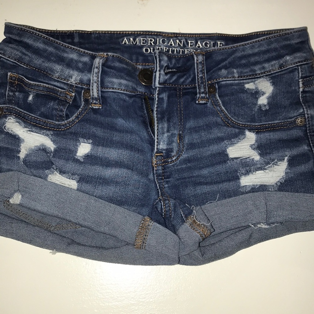 American Eagle Ripped Jean Shorts
